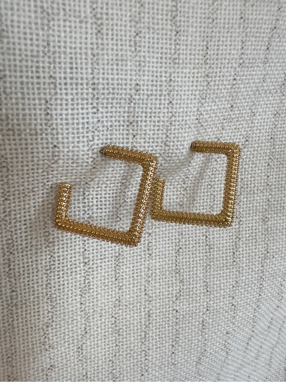 Textured Square Hoops